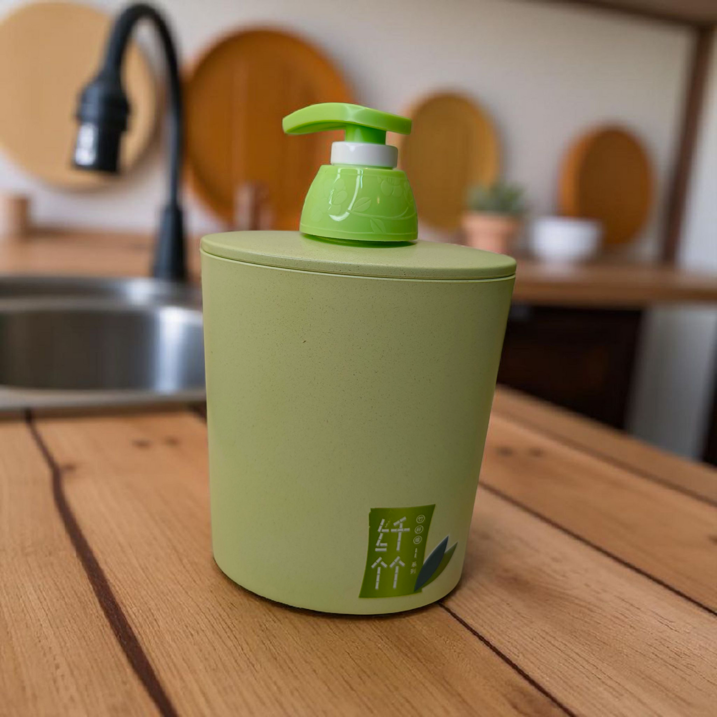 Bamboo Fiber Design Liquid Soap Dispenser