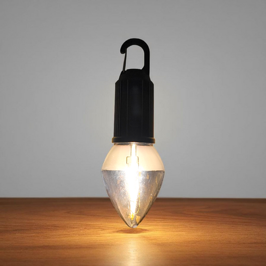 Rechargeable LED Hanging Camping Bulb – Warm Light with Hanging Hook