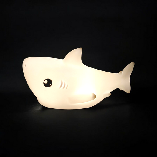 Shark Shaped Silicone LED Night Light – Rechargeable & Touch Control Lamp with 7 Colours