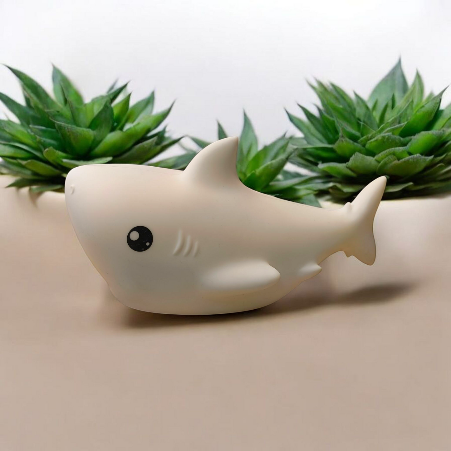 Shark Shaped Silicone LED Night Light – Rechargeable & Touch Control Lamp with 7 Colours